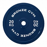 Диск калиброванный BRONZE GYM для пауэрлифтинга синий 20 кг
