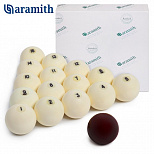 Комплект шаров 68 мм Aramith Standard бордовый биток