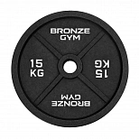 Диск олимпийский BRONZE GYM чугунный 15 кг